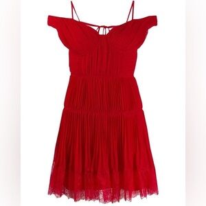 sachin and babi light blue dress Self-Portrait | Dresses | Self Portrait Red Pleated Chiffon Mini Dress Size  2